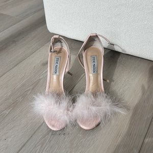 Steve Madden Pink Feather Heels